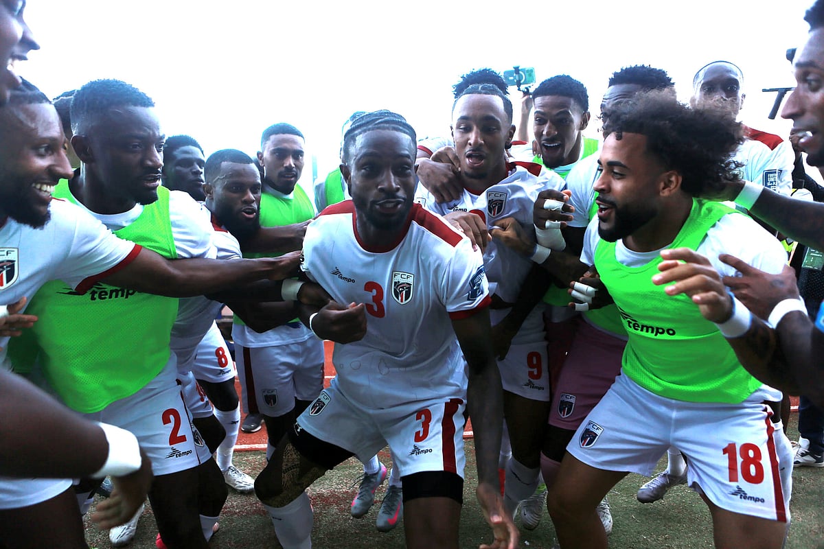 বিশ্বকাপের টিকিট নিশ্চিত করার পর কেপ ভার্দের খেলোয়াড়দের উদ্‌যাপন