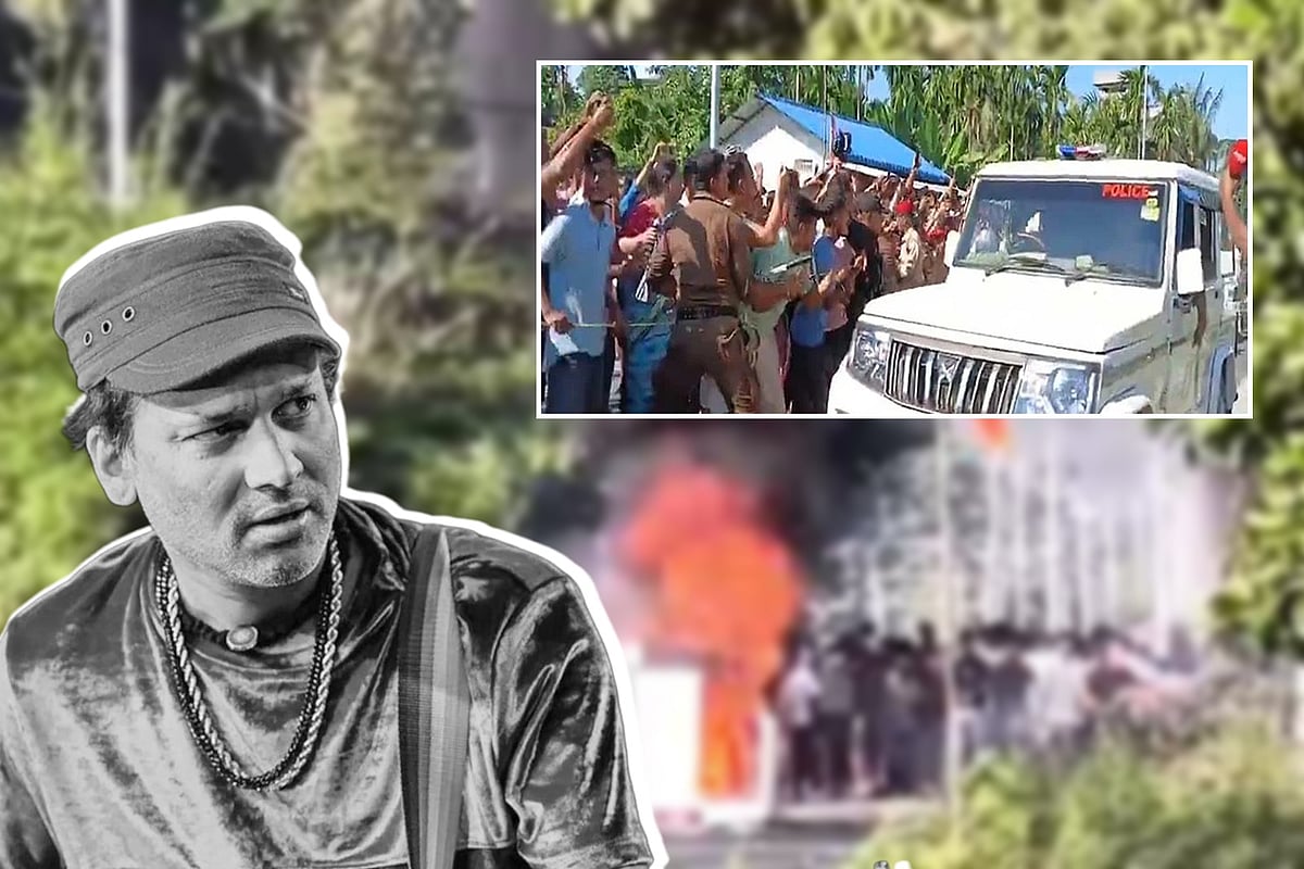 জুবিনের মৃত্যুকে ঘিরে আবার অশান্ত আসাম। কোলাজ