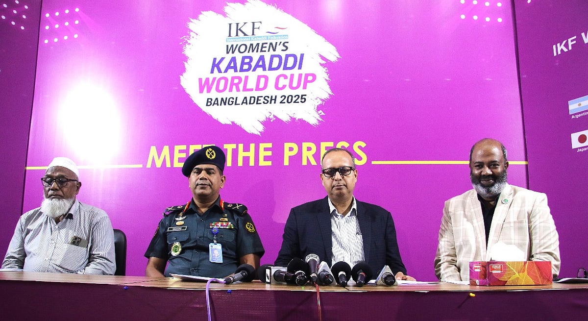 অলিম্পিক অ্যাসোসিয়েশন ভবনে সংবাদ সম্মেলনে নারী কাবাডি বিশ্বকাপ আয়োজনের ঘোষণা দেওয়া হয়