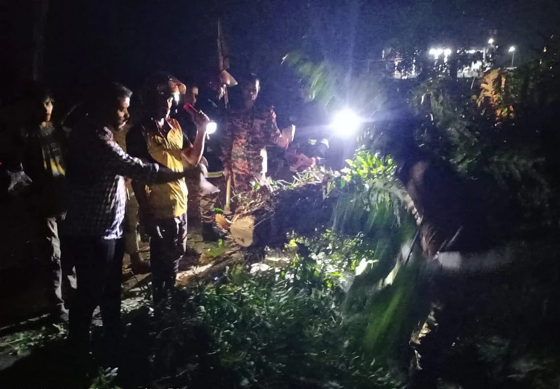 জুড়ী-বড়লেখা সড়কের বড়লেখা উপজেলার পশ্চিম হাতলিয়া এলাকায় একটি বড় বটগাছের মরা ডাল ভেঙে সড়কের ওপর পড়ে। গতকাল বৃহস্পতিবার সন্ধ্যায়