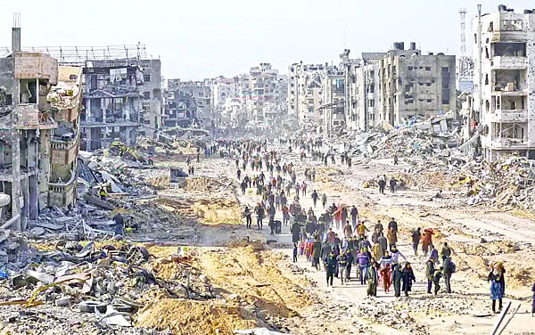 যুদ্ধবিরতির পর ফিলিস্তিনিরা ফিরছেন বিধ্বস্ত গাজায়