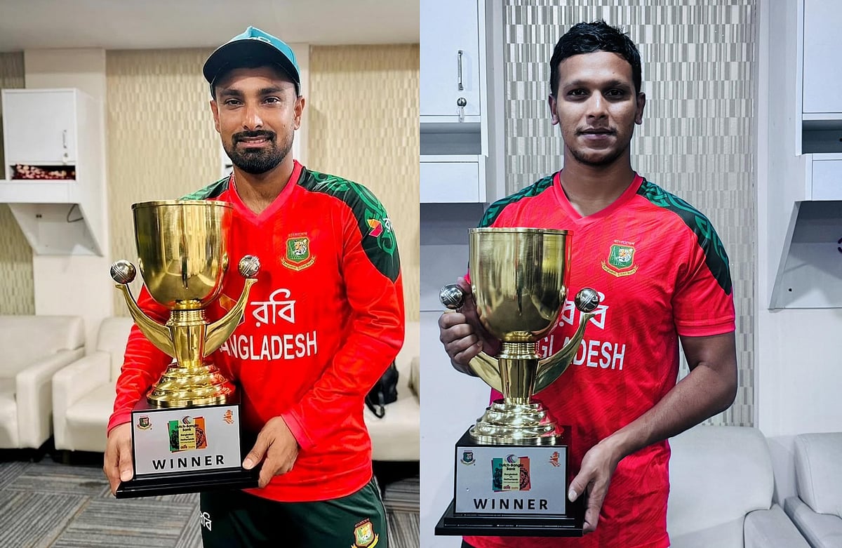 লিটন দাস (বাঁয়ে) ও মোহাম্মদ সাইফউদ্দিন