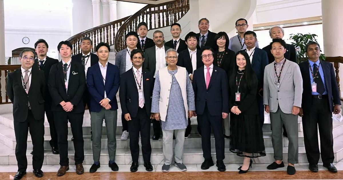 প্রধান উপদেষ্টা অধ্যাপক মুহাম্মদ ইউনূস রোববার বিকেলে ঢাকায় রাষ্ট্রীয় অতিথি ভবন যমুনায় জাপানের ন্যাশনাল বিজনেস সাপোর্ট কম্বাইন্ড কোঅপারেটিভসের (এনবিসিসি) প্রতিনিধিদলের সঙ্গে সাক্ষাৎ করেন