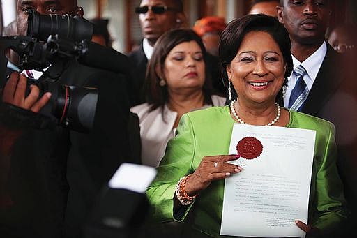 ত্রিনিদাদ অ্যান্ড টোবাগোর প্রধানমন্ত্রী কমলা প্রসাদ বিসেসার