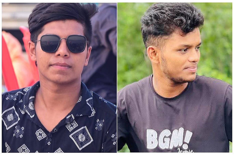 মিসরাইয়ে সড়ক দুর্ঘটনায় নিহত মো. রাসেল ও মো. শাহীন (ডানে)