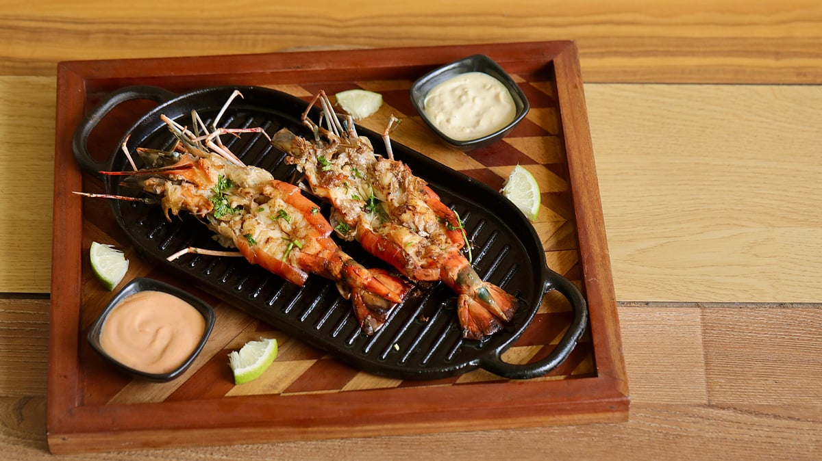 গ্রিল করা গলদা চিংড়ি