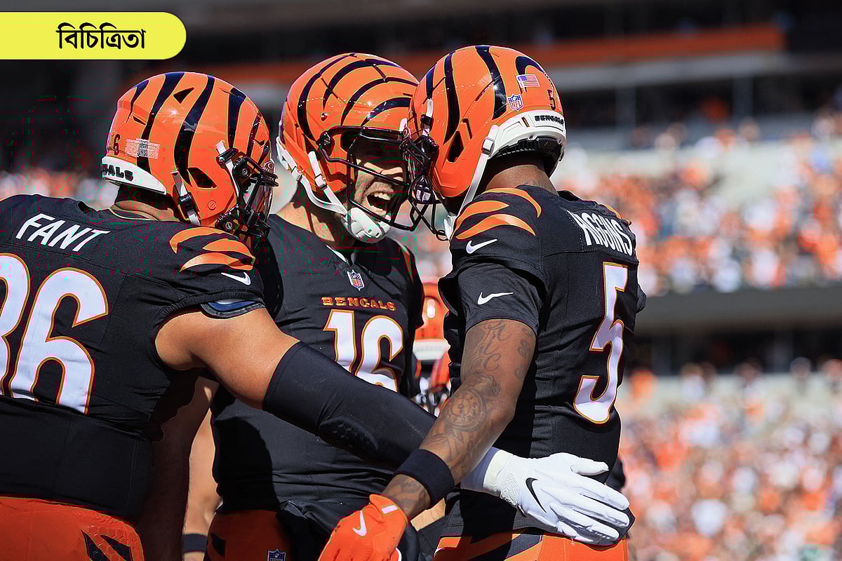 সিনসিনাটি বেঙ্গলসের খেলোয়াড়দের উল্লাস
