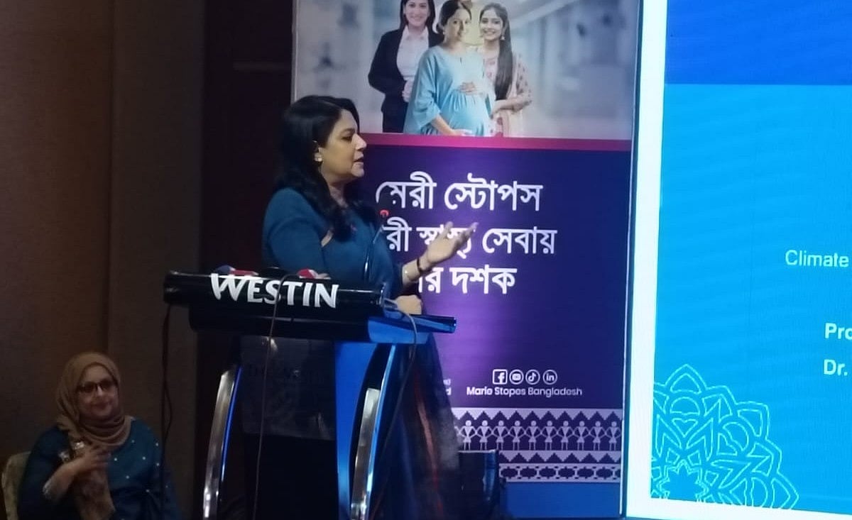 নারীর স্বাস্থ্যসেবা নিয়ে মেরী স্টোপস বাংলাদেশের উদ্যোগে আয়োজিত অনুষ্ঠানে প্রধান অতিথির বক্তব্য দেন পরিবেশ উপদেষ্টা সৈয়দা রিজওয়ানা হাসান। বৃহস্পতিবার রাজধানীর একটি হোটেলে