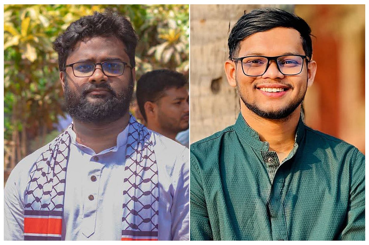 জাতীয় ছাত্রশক্তির সভাপতি জাহিদ আহসান ও সাধারণ সম্পাদক আবু বাকের মজুমদার