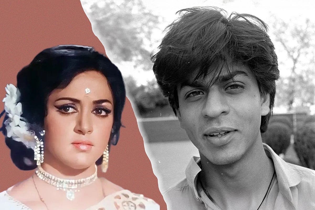 হেমা মালিনী ও শাহরুখ খান। কোলাজ