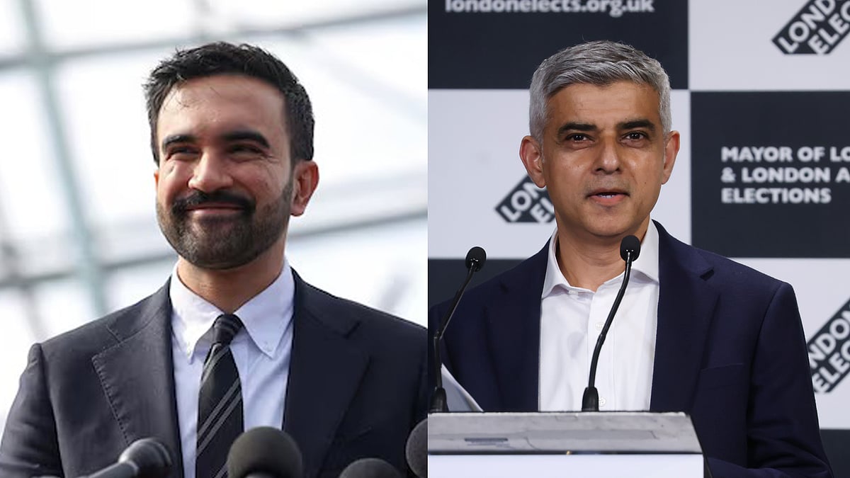 জোহরান মামদানি  ও   সাদিক খান