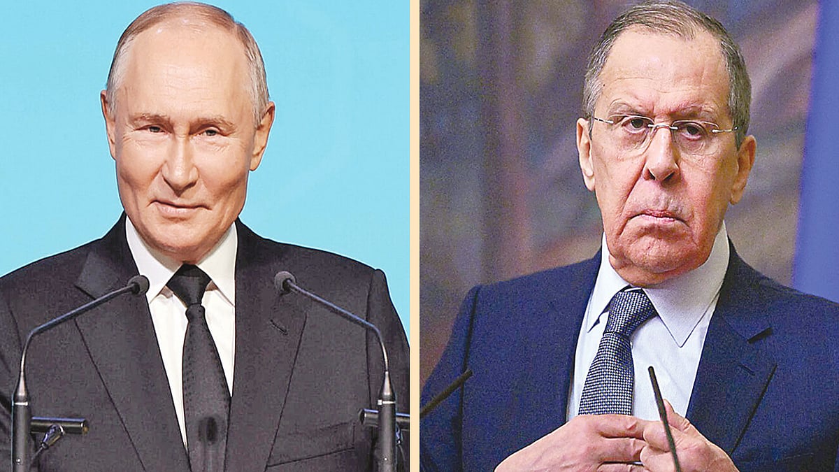 ভ্লাদিমির পুতিন ও  সের্গেই লাভরভ
