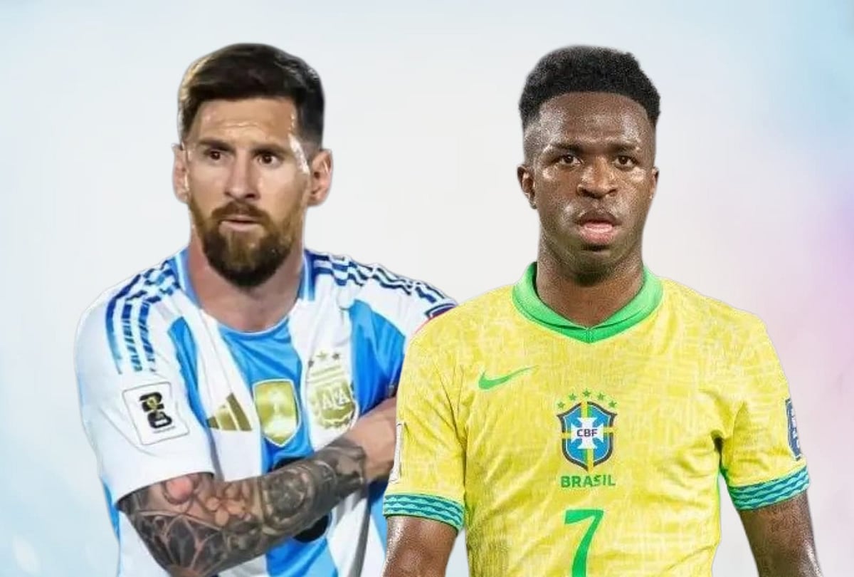 আর্জেন্টিনার অধিনায়ক লিওনেল মেসি ও ব্রাজিলের ফরোয়ার্ড ভিনিসিয়ুস জুনিয়র