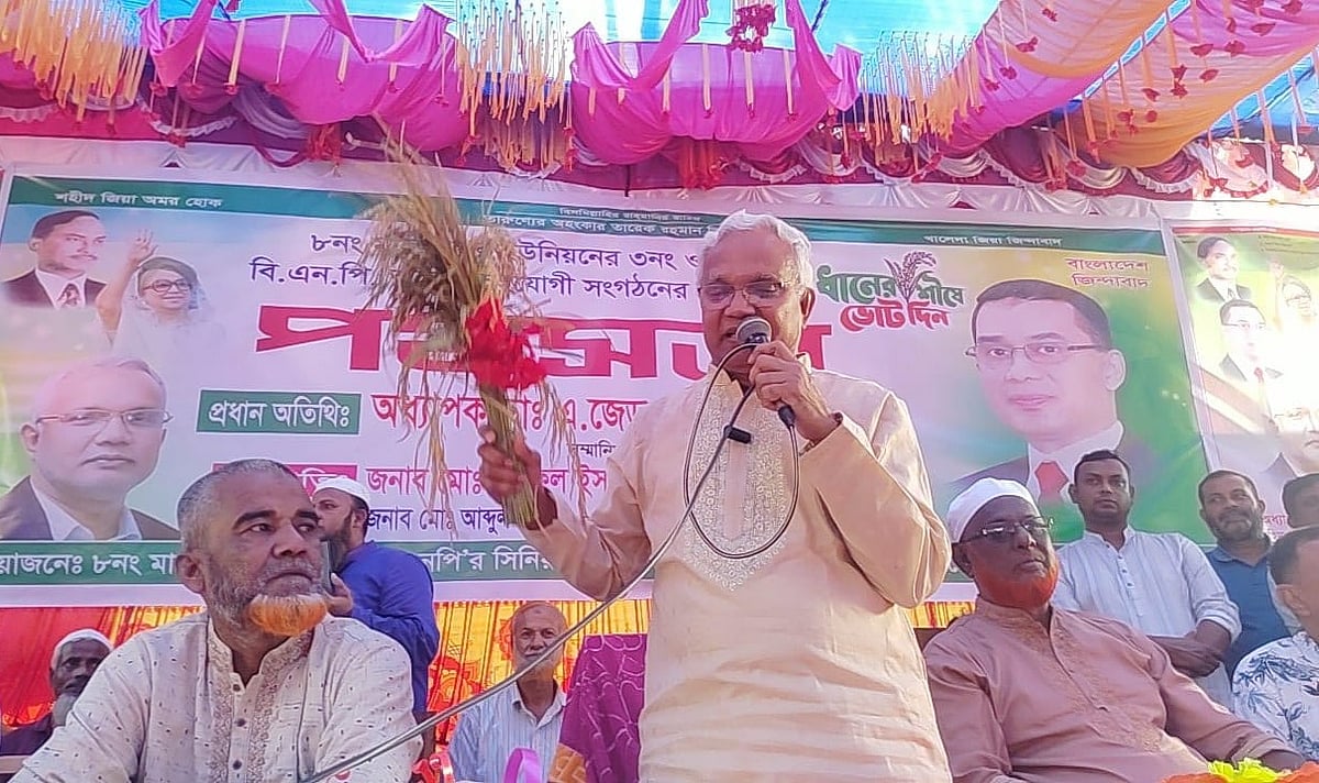 দিনাজপুরে বিএনপির এক পথসভায় প্রধান অতিথির বক্তব্য দেন বিএনপির জাতীয় স্থায়ী কমিটির সদস্য এ জেড এম জাহিদ হোসেন। আজ মঙ্গলবার বিকেলে নবাবগঞ্জ উপজেলার হরিনাথপুর হাইস্কুল মাঠে