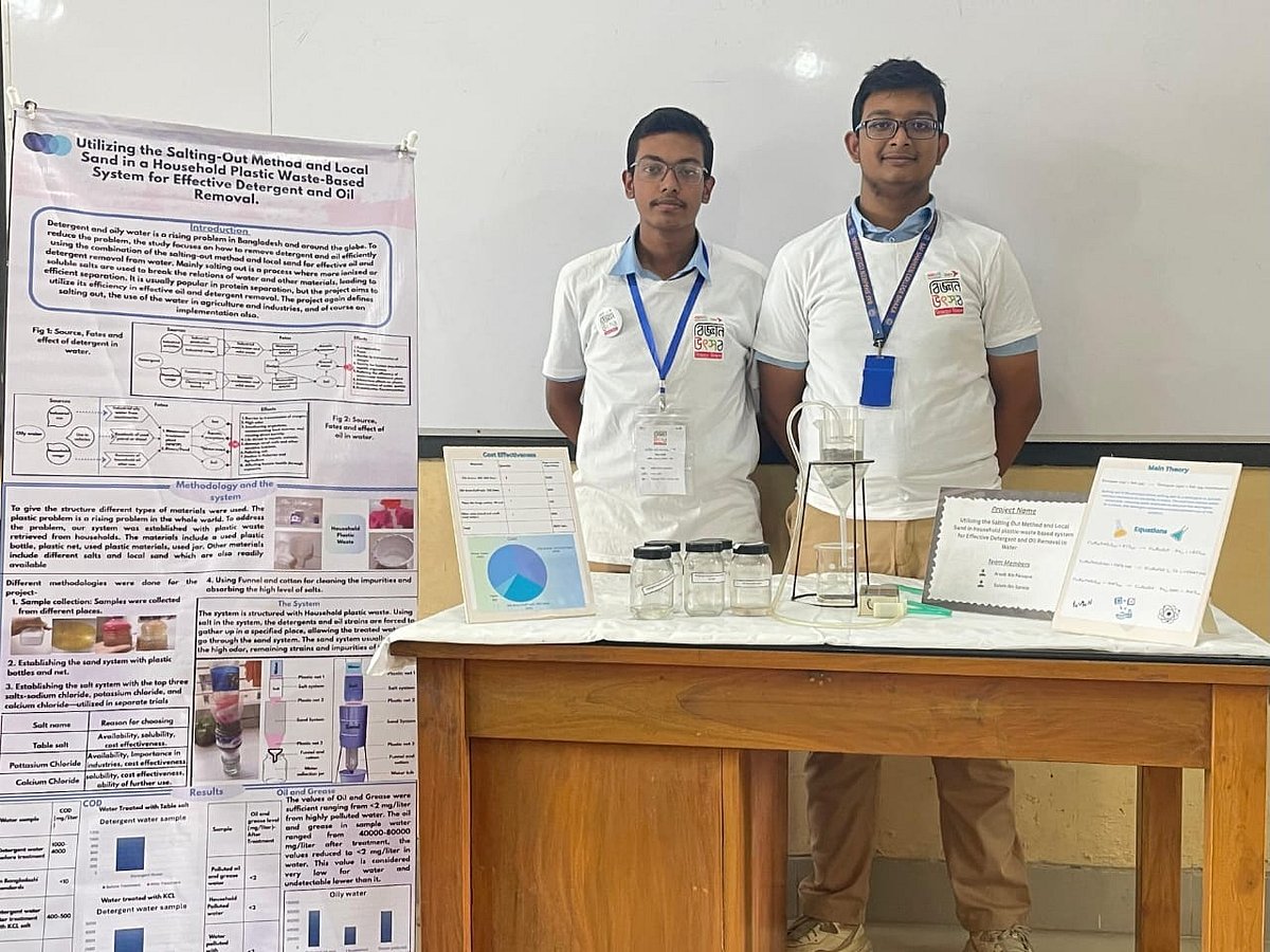 দুই খুদে বিজ্ঞানী সাইম ইবনে সারোয়ার (বাঁয়ে) ও আরীব বিন ফারুক