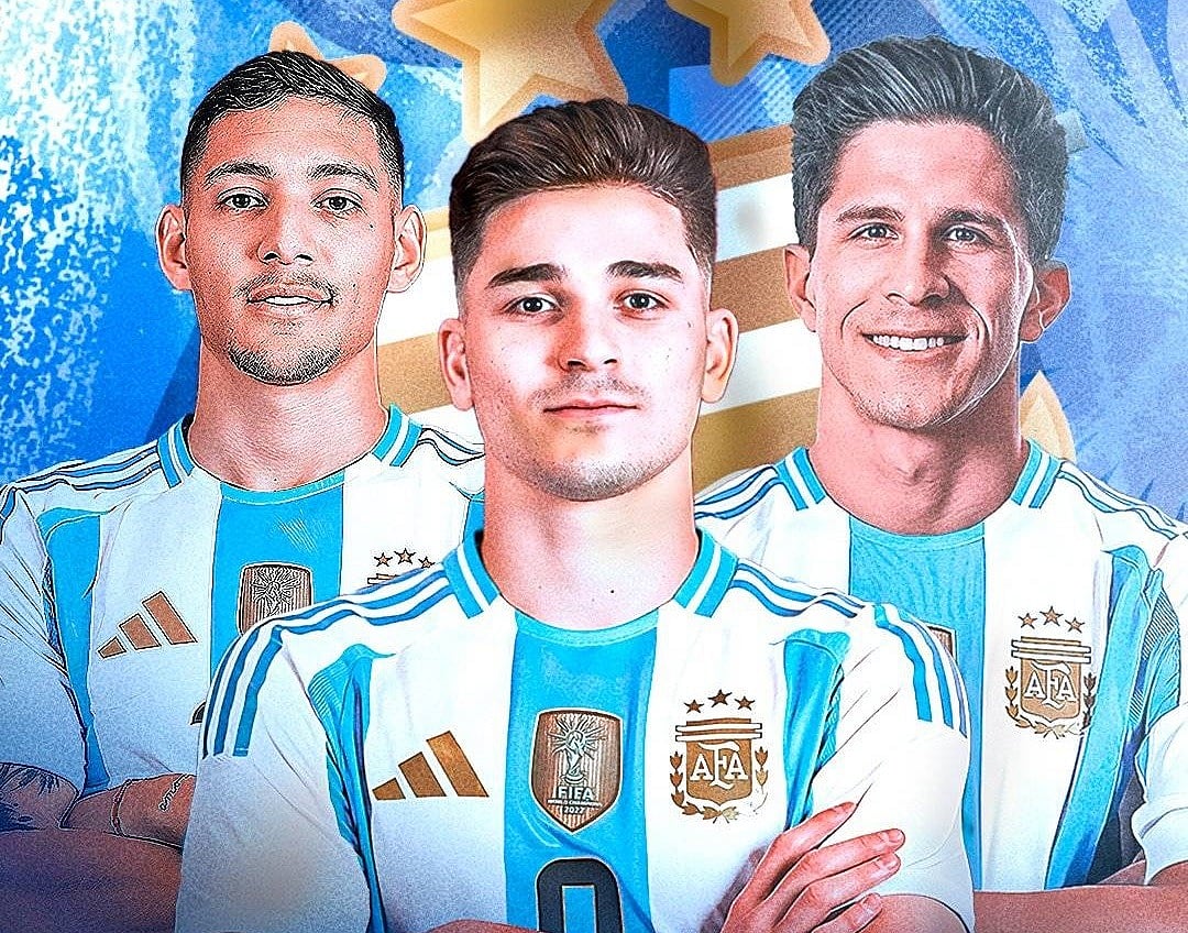 আলভারেজ (মাঝে), মলিনা (বাঁয়ে) ও সিমিওনে (ডানে)