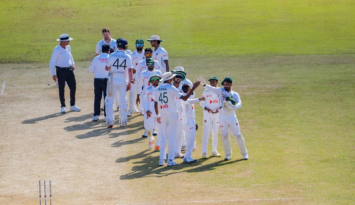 জয়ের পর বাংলাদেশের খেলোয়াড়দের উদ্‌যাপন