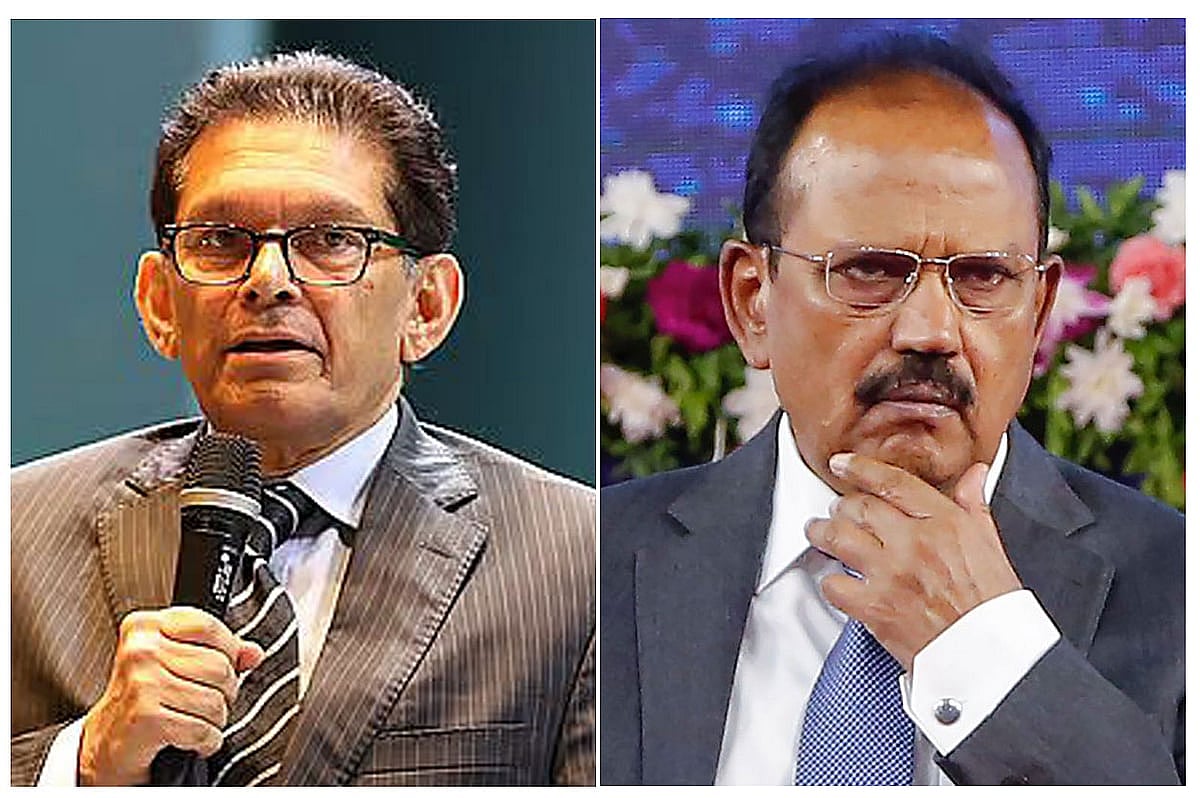 বাংলাদেশের জাতীয় নিরাপত্তা উপদেষ্টা খলিলুর রহমান ও ভারতের জাতীয় নিরাপত্তা উপদেষ্টা অজিত দোভাল।