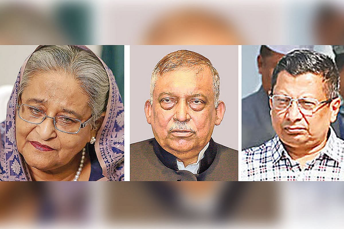 শেখ হাসিনা, সাবেক স্বরাষ্ট্রমন্ত্রী আসাদুজ্জামান খান ও পুলিশের সাবেক মহাপরিদর্শক (আইজিপি) চৌধুরী আবদুল্লাহ আল-মামুন