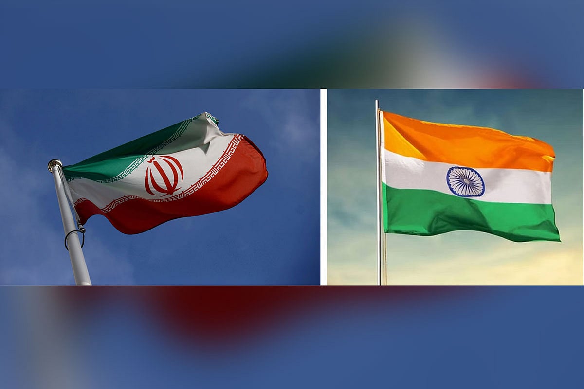 ইরান ও ভারতের পতাকা