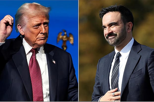 যুক্তরাষ্ট্রের প্রেসিডেন্ট ডোনাল্ড ট্রাম্প ও নিউইয়র্ক শহরের নবনির্বাচিত মেয়র জোহরান মামদানি