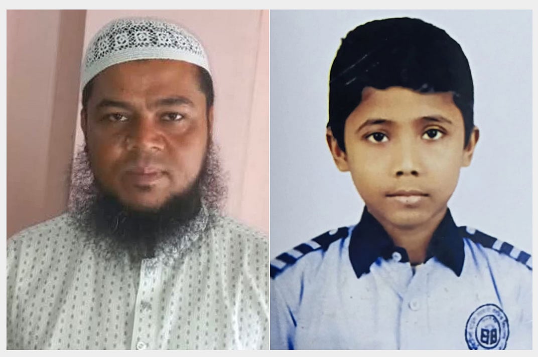 নিহত ব্যবসায়ী আবদুর রহিম এবং তাঁর ছেলে আবদুল আজিজ রিমন