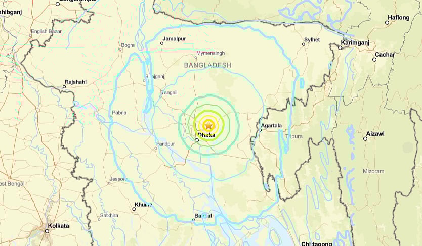 মার্কিন ভূতাত্ত্বিক জরিপ সংস্থা (ইউএসজিএস) বলছে, রিখটার স্কেলে ভূমিকম্পটির তীব্রতা ছিল ৫ দশমিক ৫। ভূমিকম্পের কেন্দ্রস্থল নরসিংদী