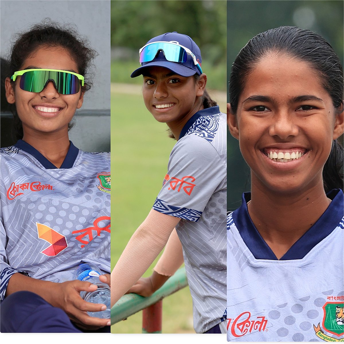 রাবেয়া খান, মারুফা আক্তার ও স্বর্ণা আক্তার