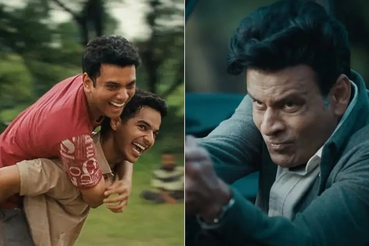 ‘হোমবাউন্ড’ ও ‘দ্য ফ্যামিলি ম্যান ৩’–এর দৃশ্য। কোলাজ