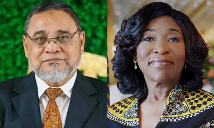 প্রধান নির্বাচন কমিশনার এ এম এম নাসির উদ্দিন ও কমনওয়েলথ মহাসচিব শার্লি বোচওয়ে