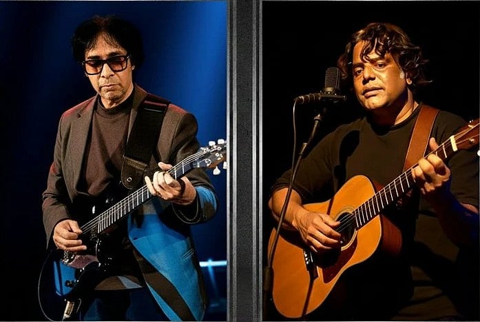 গিটারিস্ট সেলিম হায়দার ও জেনস সুমন