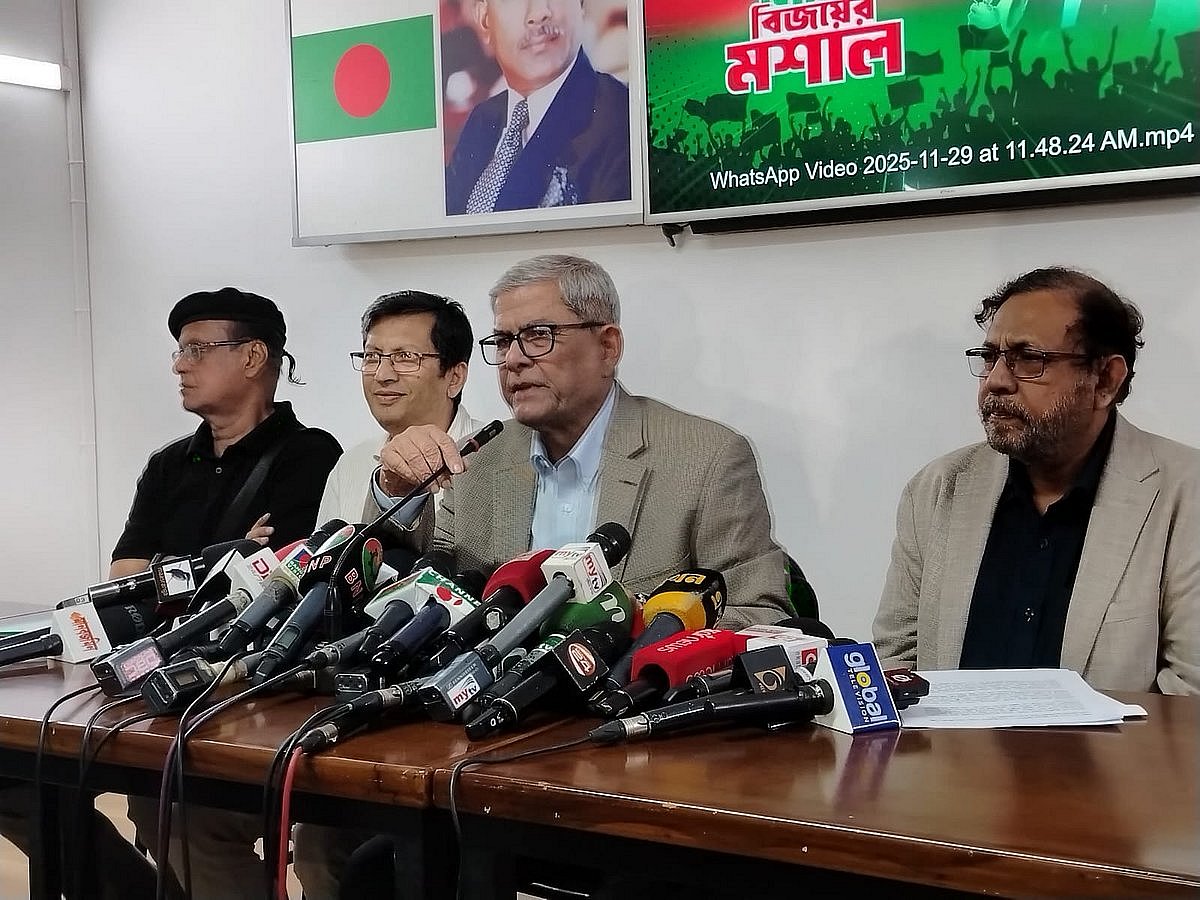 মির্জা ফখরুল ইসলাম আলমগীর; আজ শনিবার বিকেলে রাজধানীর গুলশানে বিএনপি চেয়ারপারসনের কার্যালয়ে সংবাদ সম্মেলনে