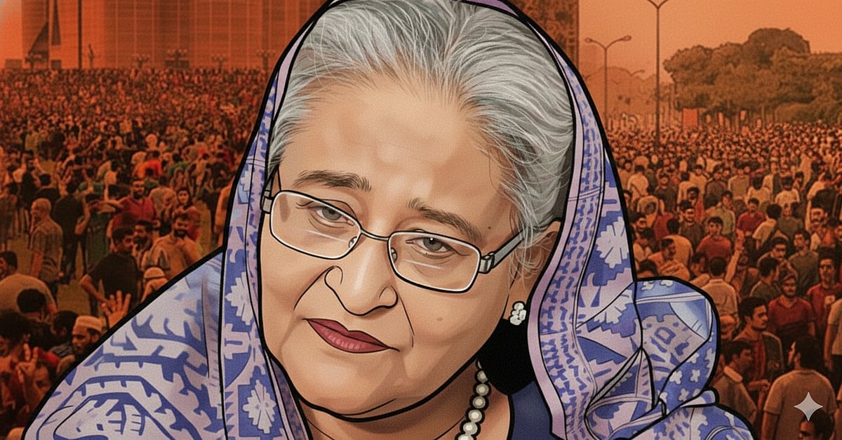 জুলাই গণ–অভ্যুত্থানে মানবতাবিরোধী অপরাধে শেখ হাসিনাকে দোষী সাব্যস্ত করে মৃত্যুদণ্ড সাজা দিয়েছেন আন্তর্জাতিক অপরাধ ট্রাইব্যুনাল।