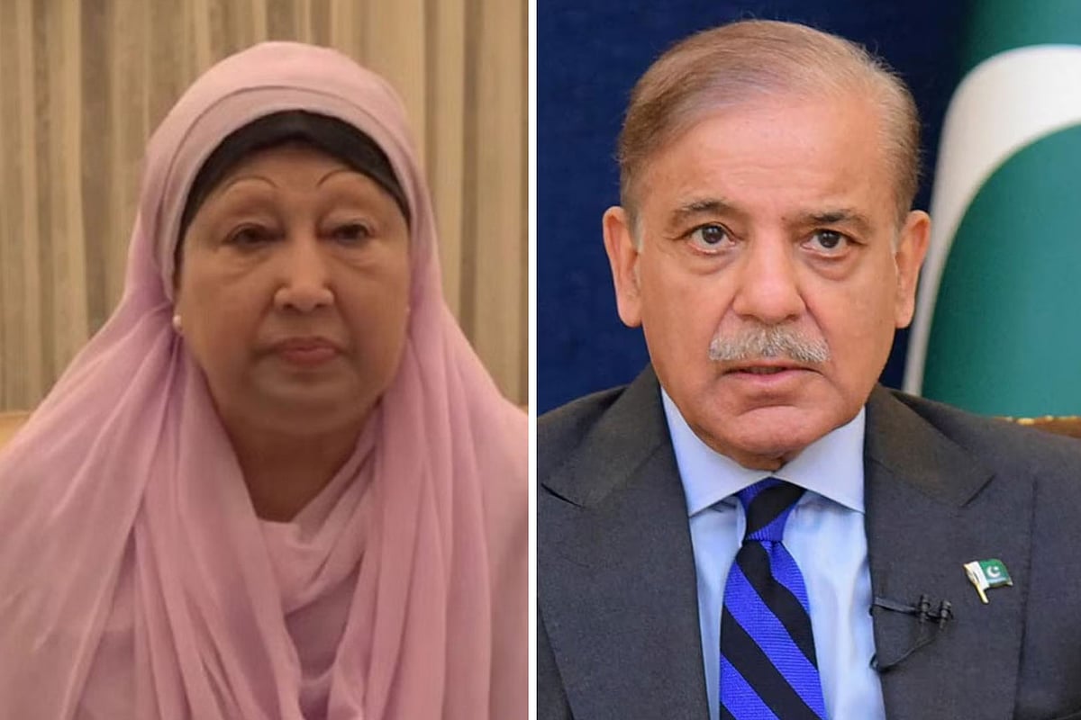 বিএনপির চেয়ারপারসন খালেদা জিয়া ও পাকিস্তানের প্রধানমন্ত্রী শাহবাজ শরিফ