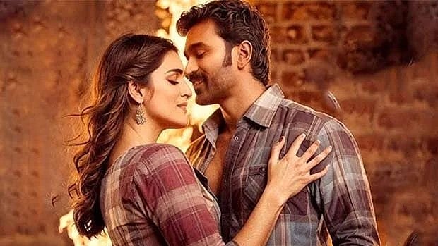 ‘তেরে ইশক মে’ সিনেমায় কৃতি ও ধানুশ। এক্স থেকে