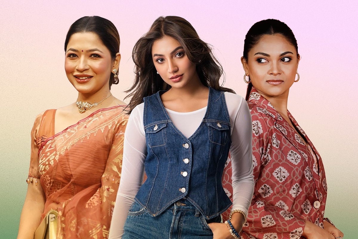 আজমেরী হক বাঁধন,সুনেরাহ্ বিনতে কামাল ও রিকিতা নন্দিনী শিমু। কোলাজ