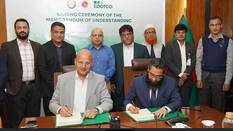 কারিগরি সক্ষমতা বৃদ্ধি ও টেকসই উন্নয়ন ত্বরান্বিত করতে চুক্তি করেছে টেলিফোন শিল্প সংস্থা ও ইডটকো বাংলাদেশ
