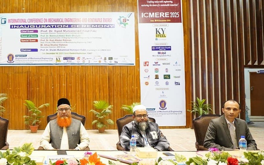 চট্টগ্রাম প্রকৌশল ও প্রযুক্তি বিশ্ববিদ্যালয়ে আজ শুরু হওয়া আন্তর্জাতিক সম্মেলনে উপস্থিত বক্তারা