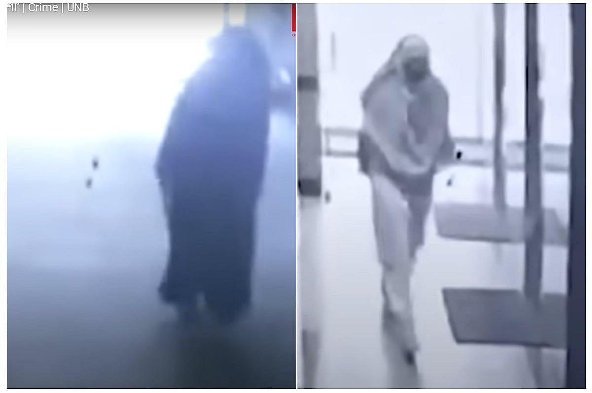 সন্দেহভাজন গৃহকর্মী গত সোমবার সকালে বাসাটিতে ঢোকেন বোরকা পরে। দেড় ঘণ্টার কিছু সময় পরে তিনি স্কুলড্রেস পরে বাসা থেকে বের হয়ে যান। নিহত ব্যক্তিদের বাসার সিসিটিভি ক্যামেরায় ধরা পড়া গৃহকর্মীর ছবি