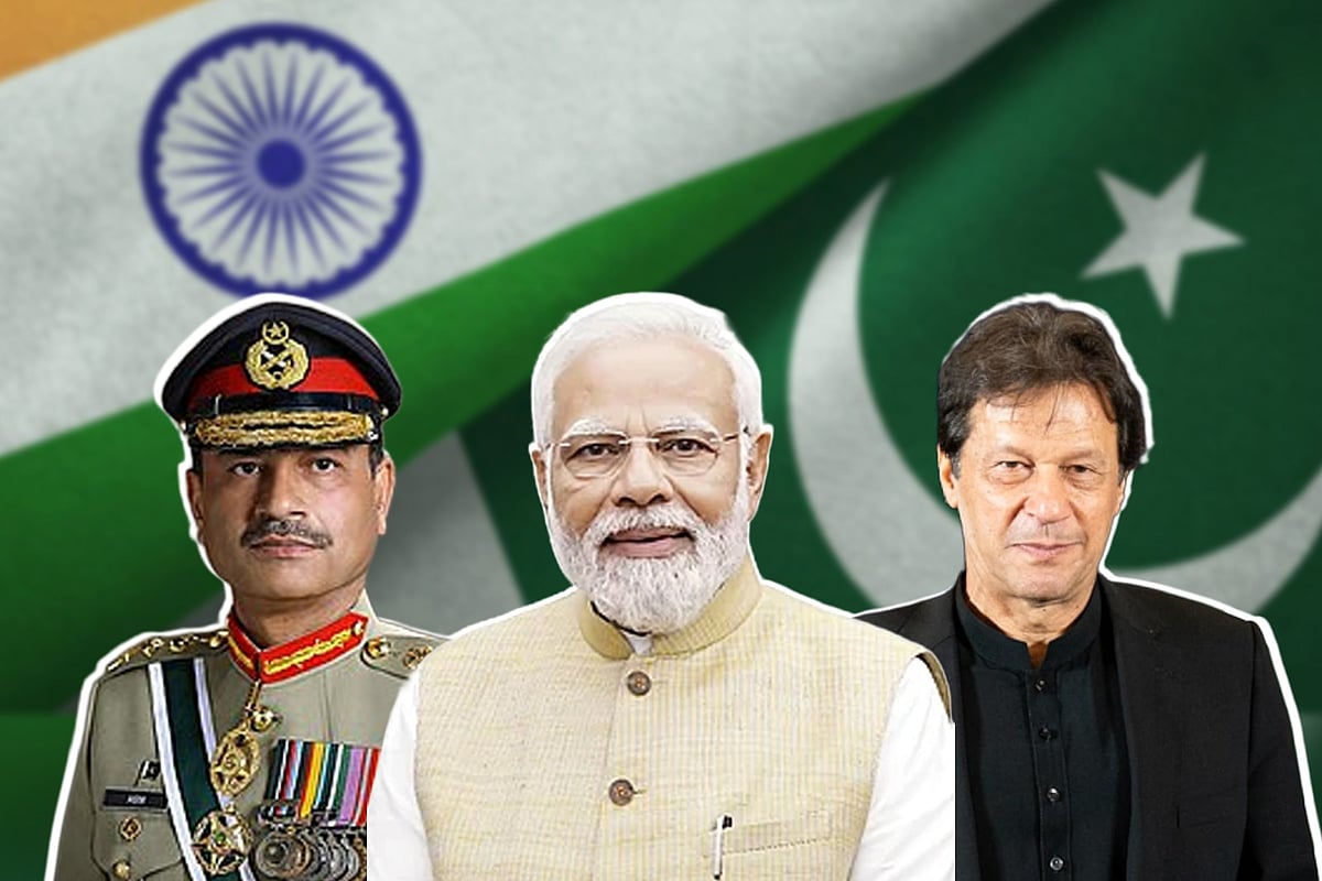 ভারতের প্রধানমন্ত্রী নরেন্দ্র মোদি, পাকিস্তানের চিফ অব ডিফেন্স ফোর্সেস আসিম মুনির, পাকিস্তানের সাবেক প্রধানমন্ত্রী ইমরান খান