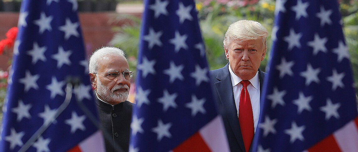 ভারতের প্রধানমন্ত্রী নরেন্দ্র মোদি ও মার্কিন প্রেসিডেন্ট ডোনাল্ড ট্রাম্প