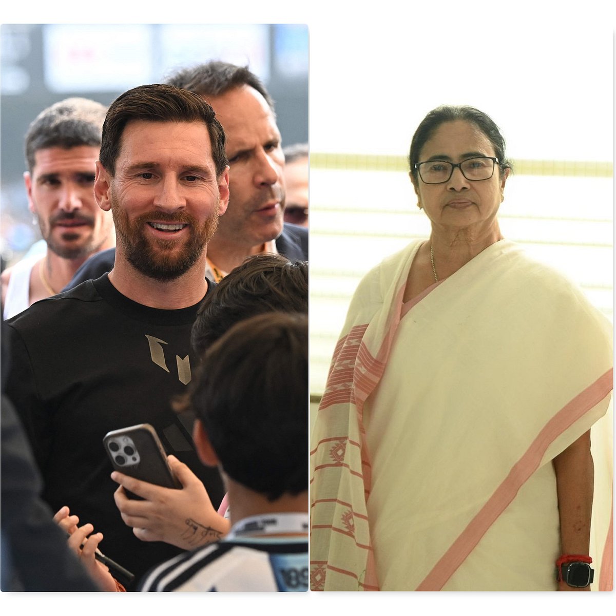 লিওনেল মেসি ও মমতা বন্দোপাধ্যায়