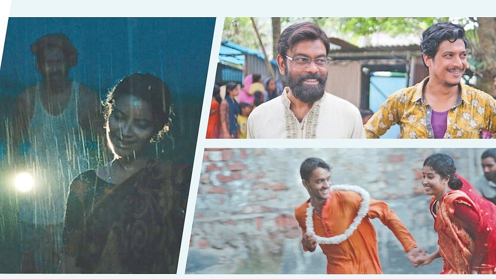 ‘রইদ’, ‘মাস্টার’ ও ‘দেলুপি’ সিনেমার দৃশ্য। কোলাজ