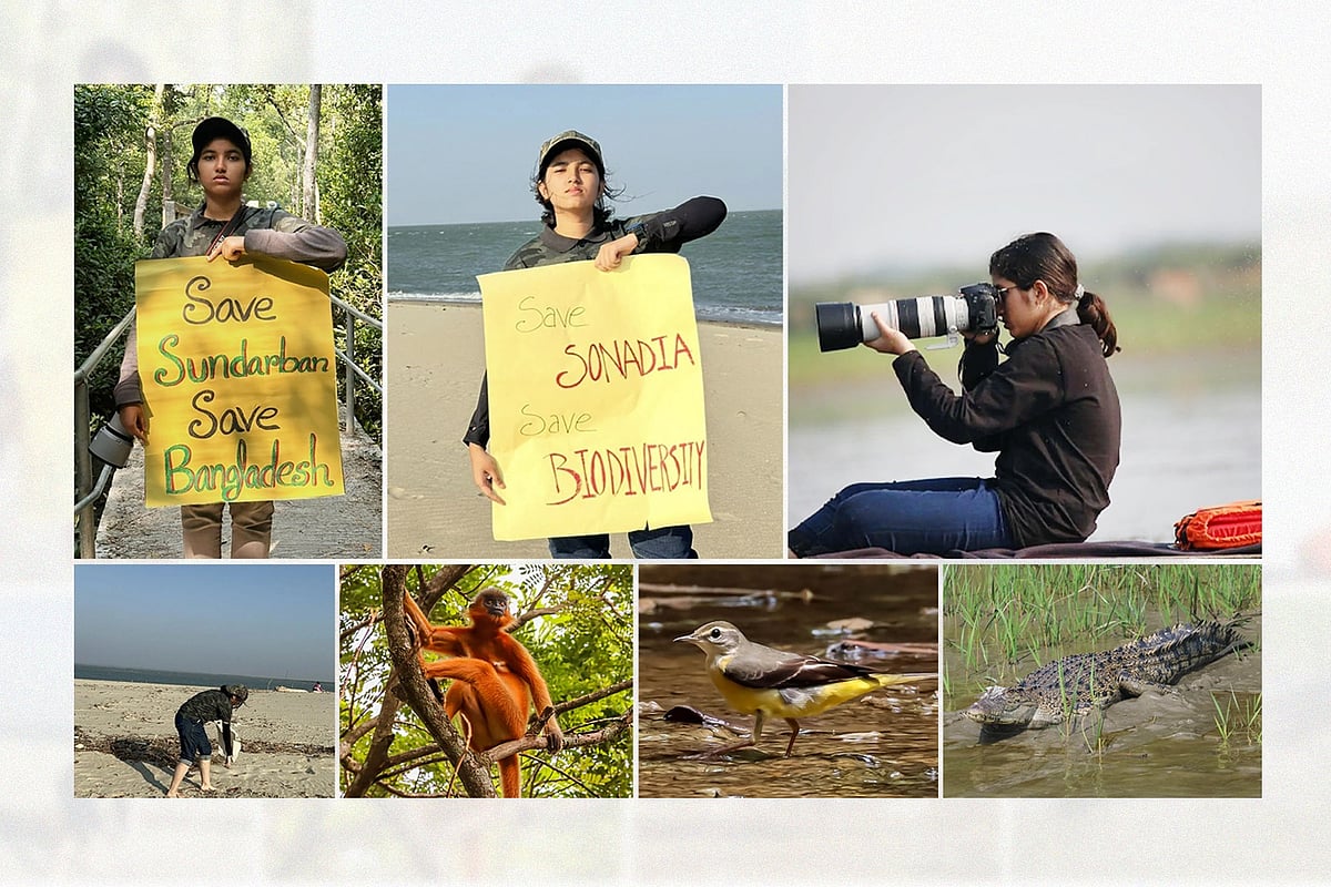 ক্যামেরা কাঁধে, প্ল্যাকার্ড হাতে বনেজঙ্গলে ঘোরেন তাসফিয়া তাহসিন পূর্ণতা