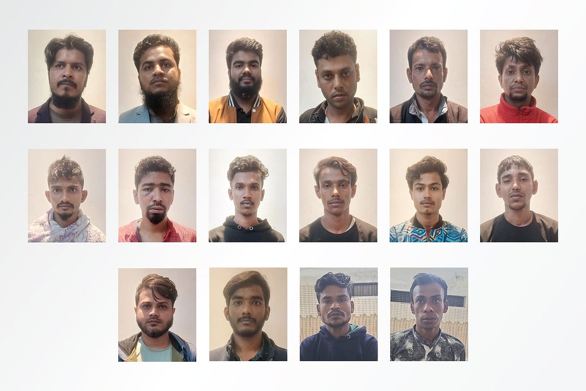 গ্রেপ্তার ব্যক্তিদের মধ্যে এই ১৬ জনের ছবি দিয়েছে পুলিশ