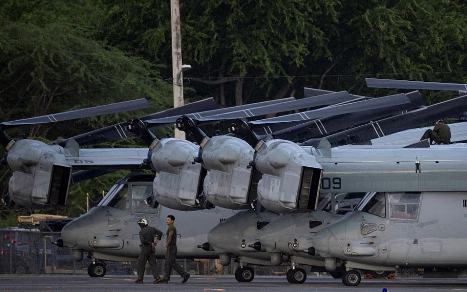 পুয়ের্তো রিকোতে মার্কিন বাহিনীর হেলিকপ্টার