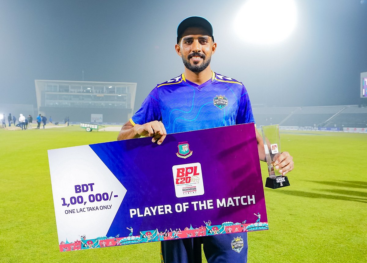 ম্যাচসেরা হয়েছেন মির্জা তাহির বেগ