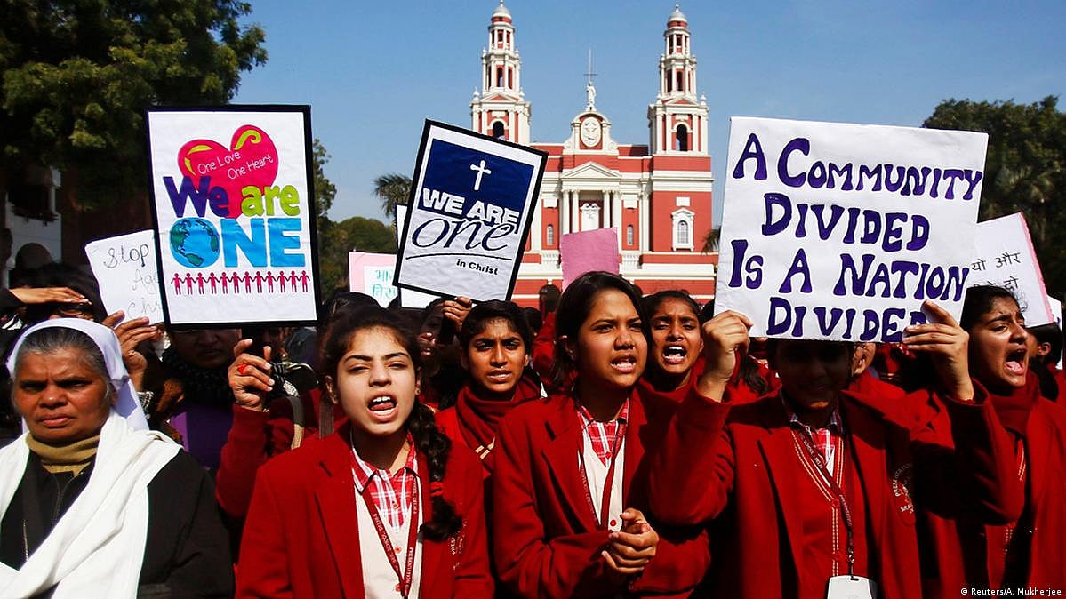 ভারতের খ্রিষ্টান সম্প্রদায়ের ওপর ক্রমাগত হামলার প্রতিবাদে বিক্ষোভ