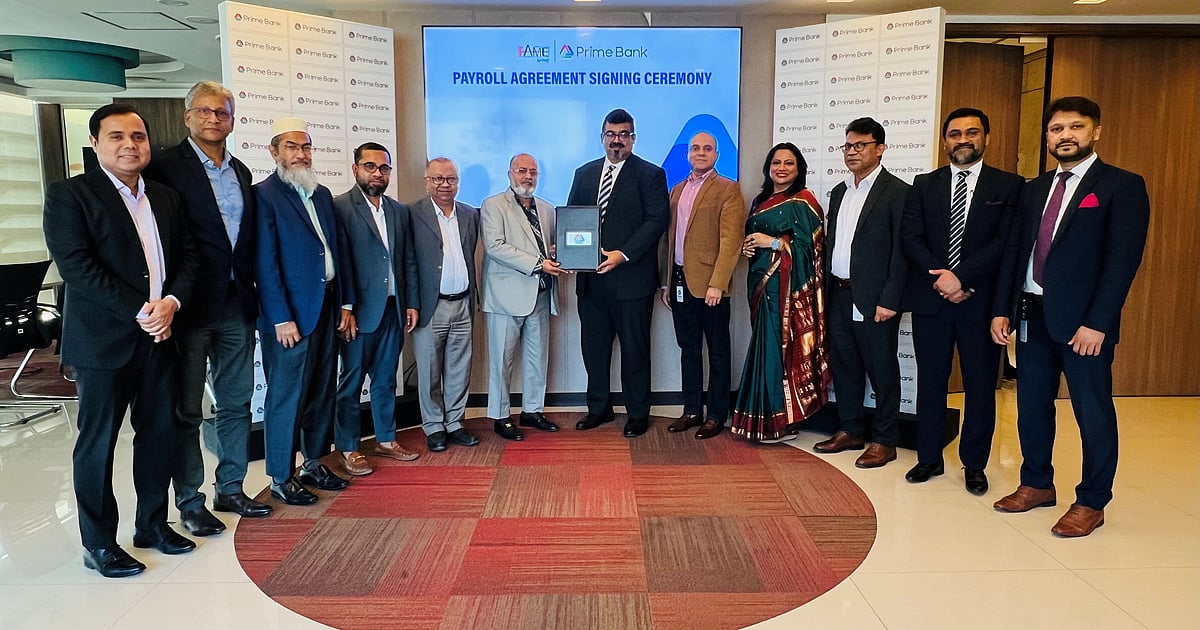 প্রাইম ব্যাংকের ডিএমডি এম নাজিম এ চৌধুরী এবং ফেইম গ্রুপের এমডি মাসুদ আলম সম্প্রতি নিজ নিজ প্রতিষ্ঠানের পক্ষে পে-রোল সেবাবিষয়ক চুক্তিতে সই করেন।