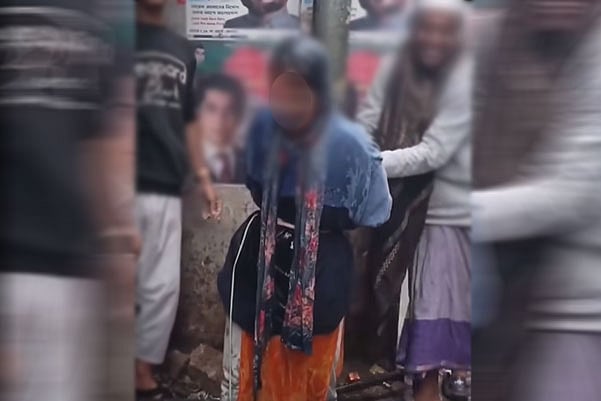 খুঁটিতে বেঁধেই নির্যাতন করা হয়েছিল নারীকে